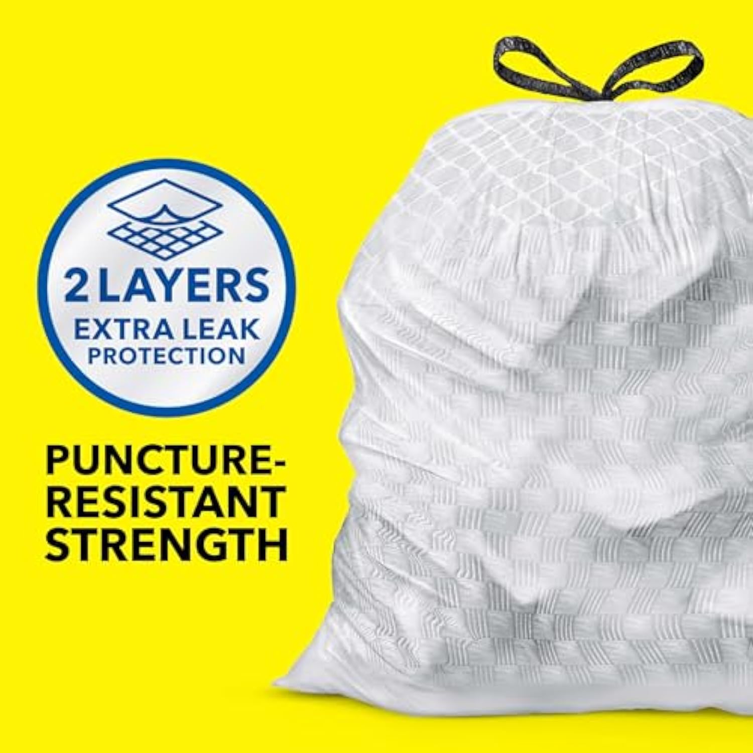 Glad ForceFlex Tall Kitchen Drawstring Trash Bags, 13 Gal, Fragrance Free, 110 Ct (Package May Vary)