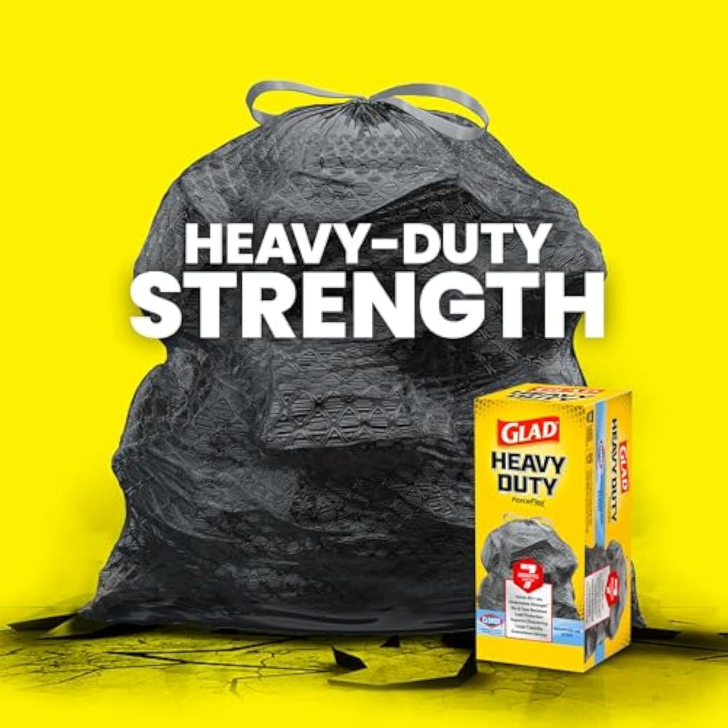 Glad ForceFlex Heavy Duty Trash Bags With Clorox, Mountain Air, 30 Gal, 50 Ct