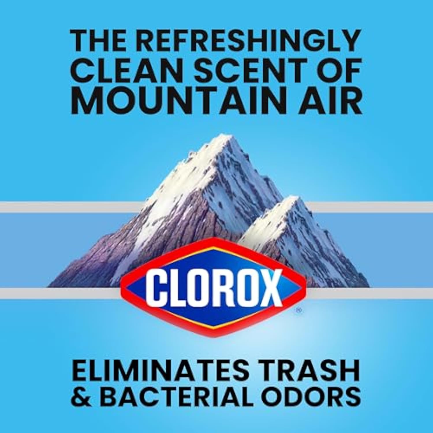 Glad ForceFlex Heavy Duty Trash Bags With Clorox, Mountain Air, 30 Gal, 50 Ct